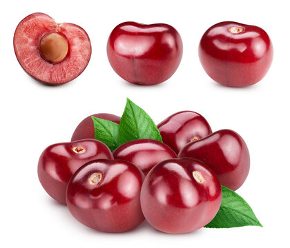 Cherry isolated on white Clipping Path