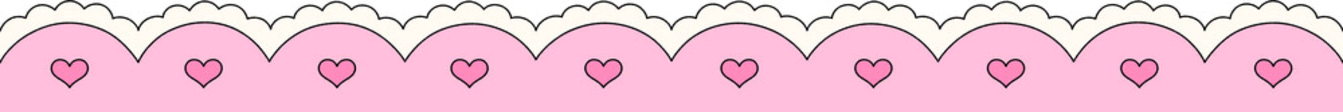 Pink Heart Border Hand Draw