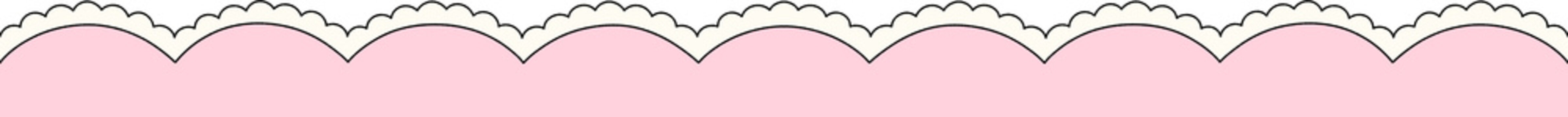 Scalloped Pink Border Hand Draw