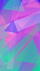 Obraz premium A vibrant low-poly geometric abstract background with purple, pink and teal facets, creating a modern tech vibe and perfect backdrop for designs with copy space.