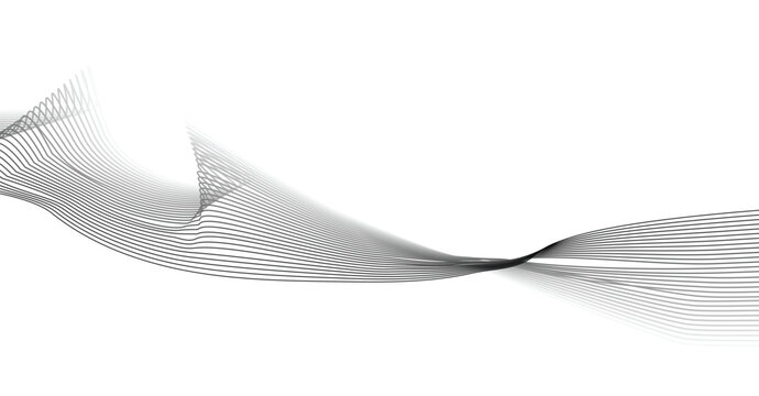 Abstract flowing wave pattern with moire interference effect on black background abstract illusion