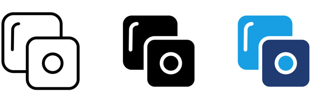 Playing Cards Deck Stroke Icon Set. Containing blank cards, card backs, board games, and casino asset elements.