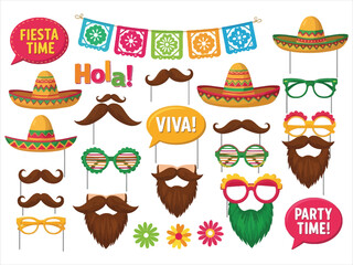 Mexican fiesta photo booth props © MDOMOR