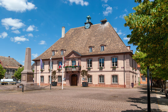 Historic Building in a French Town Square