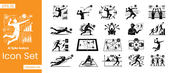 Fototapeta premium Ancient Tribal Sports and Human Activity Symbol Collection, Prehistoric Cave Art Pictograms, Primitive Cultural Glyphs, Indigenous Lifestyle Icons and Historical Petroglyph Illustrations 