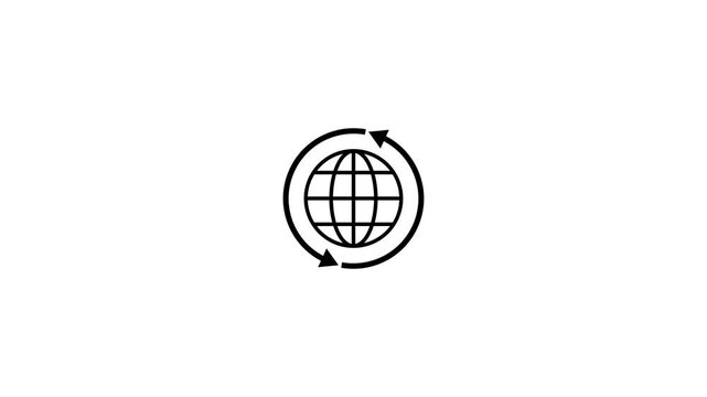 Internet icon browser icon animation 4k animated
