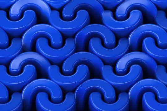 Blue interlocking puzzle pieces abstract background