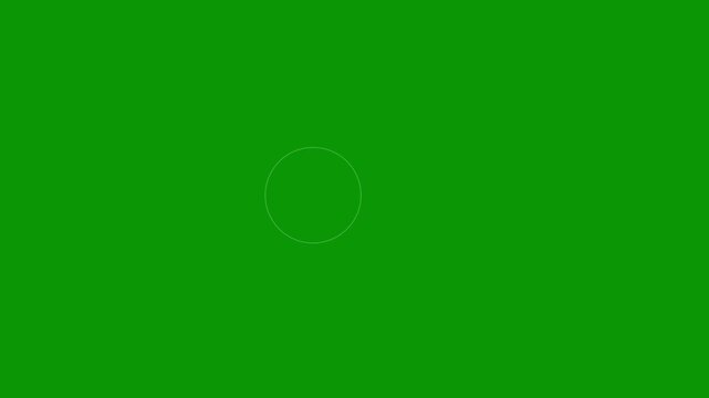 Looping circle burst animation with two to four concentric rings and flat vector shape blast movement and modern fireworks explosion element for transition on green screen background 4k.