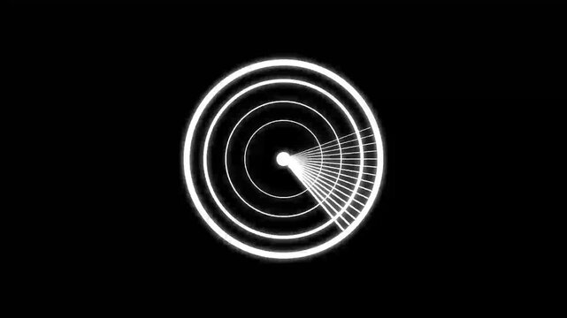 Realistic radar in searching. HUD radar display. realistic motion on black background. rs_ 1613