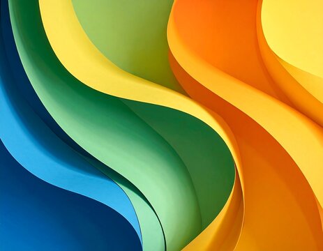 Vibrant Abstract Colorful Wavy Background Design.