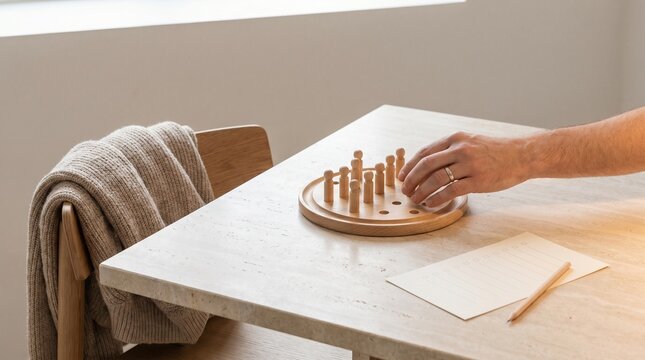 Peg Board Memory Game For Independent Cognitive Care