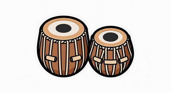 Indian musical instrument drum pair.