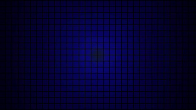 Abstract dark grid backdrop features subtle moving light effects. Seamless dark grid background provides clean layout space for corporate text. Technology presentation using abstract dark grid.