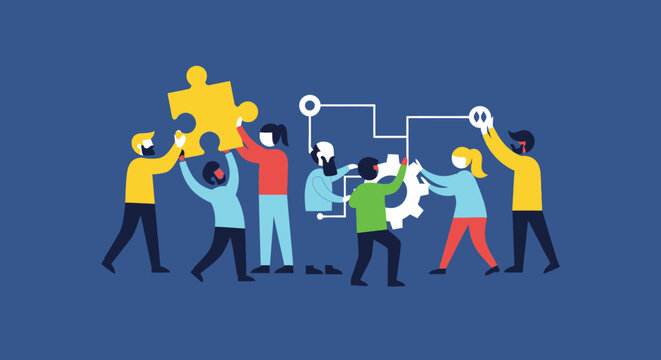 Diverse Teamwork Collaboration Concept.