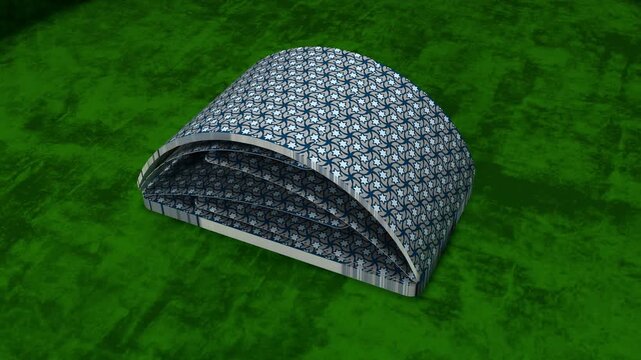 Close-up A complete 3D playing cards animation footage of a riffle shuffle using only 3D playing cards on a casino deck created by 3d render from above view.