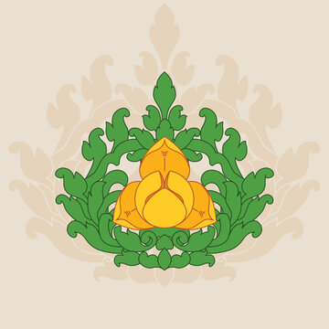 Khmer Frame with Romdoul Flower