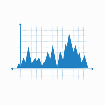 Blue Line Graph with Grid Background
