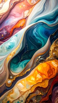 Vibrant Abstract Fluid Art Design Element.