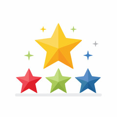 Obraz premium Colorful Stars Rating System