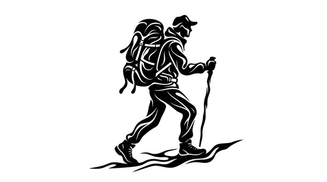 Vector illustration of an athletic woman running with a sword as a dynamic sports dancer or runner