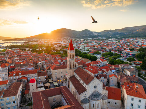Trogir, Croatia with St. Lawrence&rsquo;s Cathedral along the Dalmatian Coast