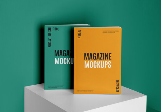 Standing Two Magazine Mockups