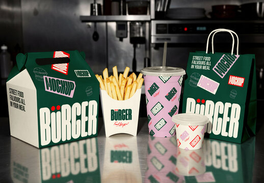 Restaurant Packageing Mockup