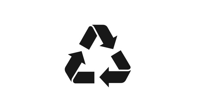 Recycling symbol isolated on white background.
