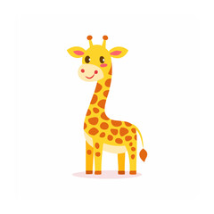 Obraz premium Cute cartoon giraffe illustration