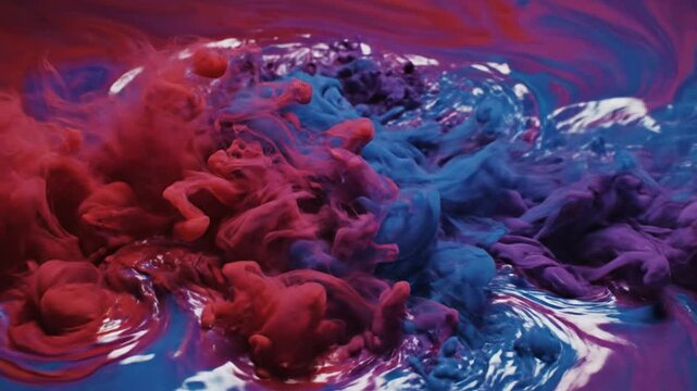 Colorful powder clouds exploding from two clear glass bowls against vibrant background