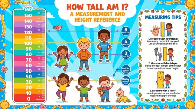 Measurement and height preschool learning chart how tall am I