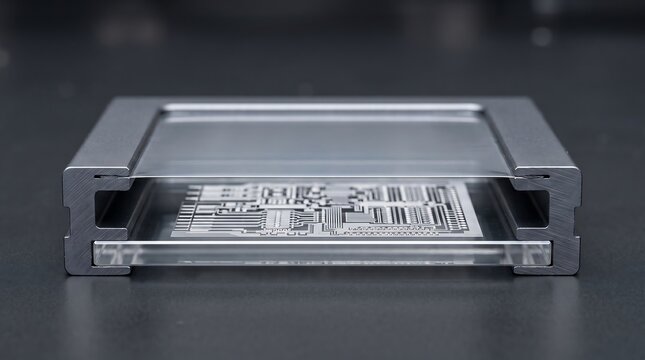 Aluminum pellicle frame mounted on quartz photomask