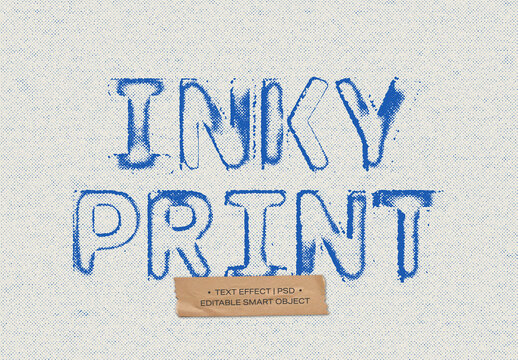 Inky Print Text Effect