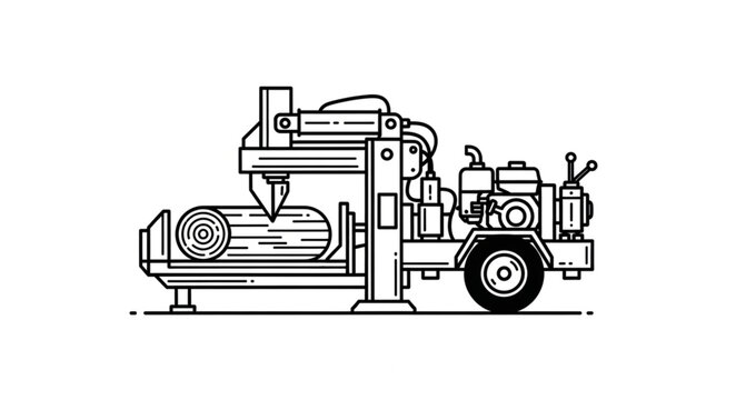 portable sawmill industrial lumber processing machine