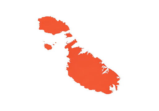 Map of malta, isolated on transparent background