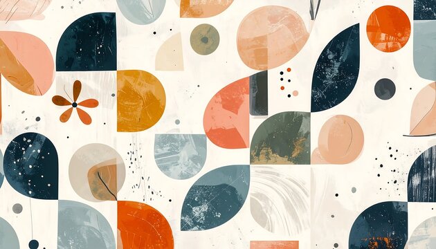 Vibrant abstract shapes and shapes background.