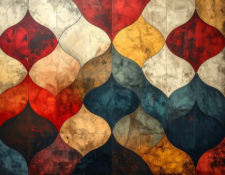 Vibrant abstract shapes color pattern design.