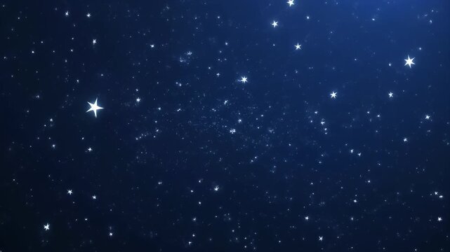 Deep blue cosmic background filled with scattered white star-like specks, symbolizing galaxy, universe, and infinite celestial expanse.