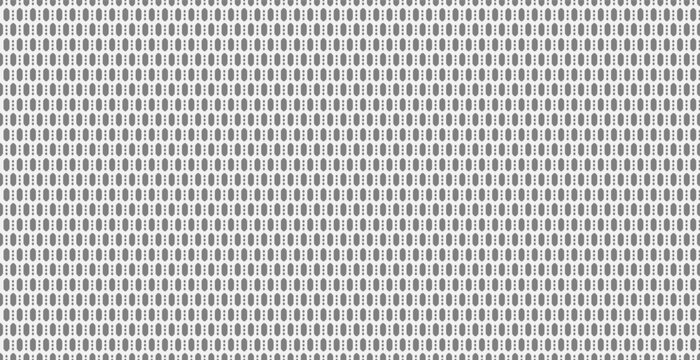Synthetic white grey nylon fabric texture with woven mesh pattern, waterproof textile surface and smooth seamless vector background for sports gear, backpacks, jerseys and graphic design