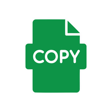Green copy icon symbolizing document duplication for easy replication and data archiving.
