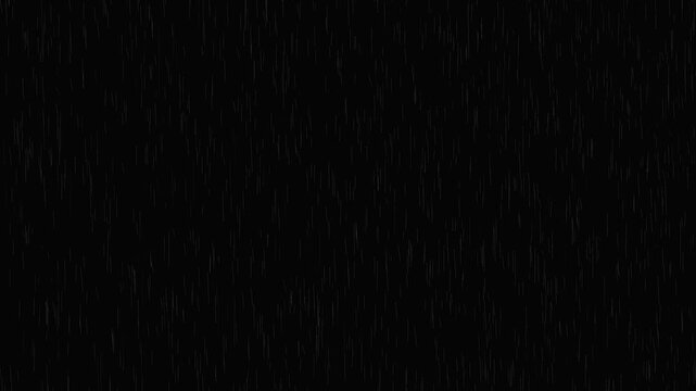 Heavy rain wall falling in front of the camera against black screen. Raindrops splashing.Rain raining motion overlay footage.Isolated Rain Loop on Black and green screen. Heavy rainstorm hitting black