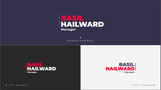 Line Accent Name Titles