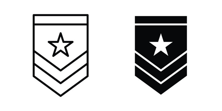 Military rank badge icon