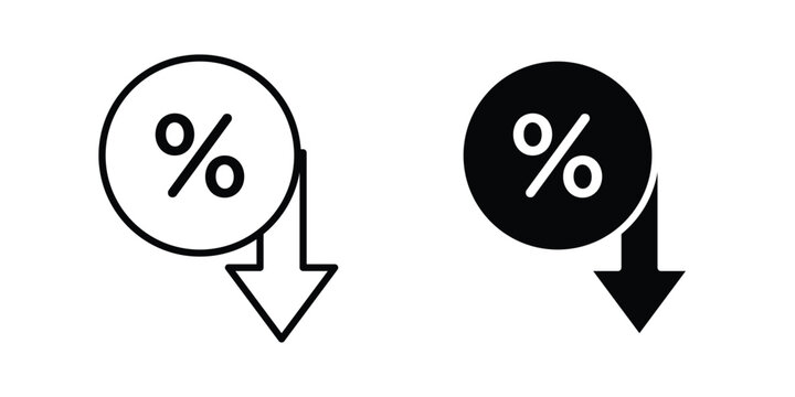 Percent down icon