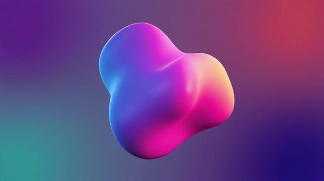 3d morphing shape transformation with vibrant gradient colors