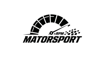 Motorsport RPM Tachometer Speedometer Logo. © AFAstore
