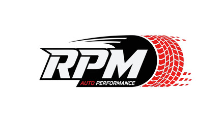 RPM Auto Performance Logo with Tire Tread Design. © AFAstore