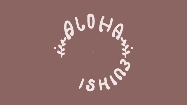 Animated looping aloha sunshine text background

