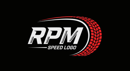 RPM Speed Logo with Tire Tread Graphic. © AFAstore