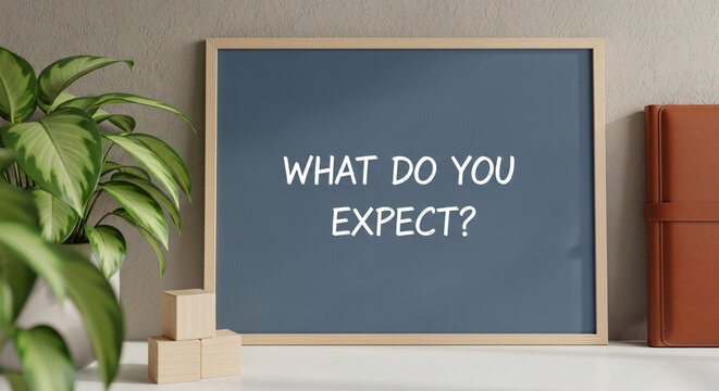 Frame Mockup With Message Text Green Plant And Notebook